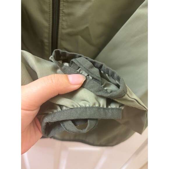 LL Bean Jacket Womens Size Small Olive Green NO FLY ZONE Hooded Full Zip Jacket - Picture 5 of 8